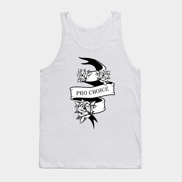 Pro Choice Vintage Ribbon Black and white Tank Top by yphien